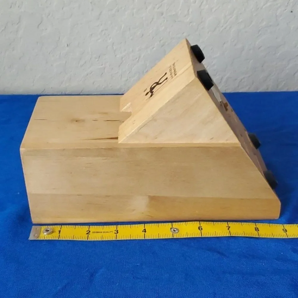 JA Henckels International Forged Premio Birch Wooden Knife Block D-934D EUC